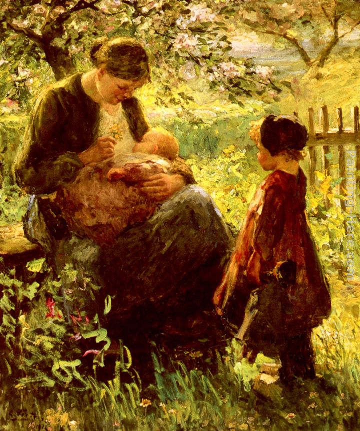 In The Orchard painting - Evert Pieters In The Orchard art painting